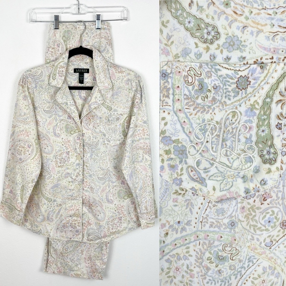 LRL Lauren Ralph Lauren Women's Large Pajama Set - Picture 2 of 15